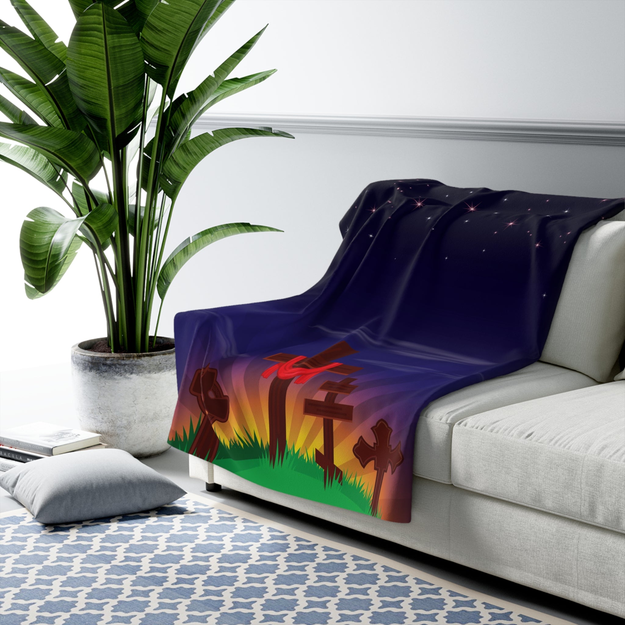 SKY CROSS Sherpa Fleece Blanket