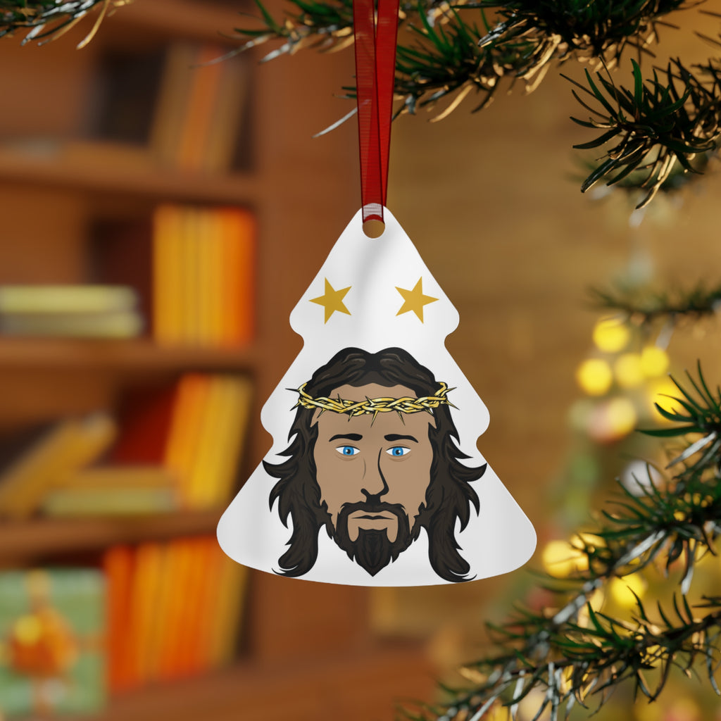 Jesus Face Metal Ornament