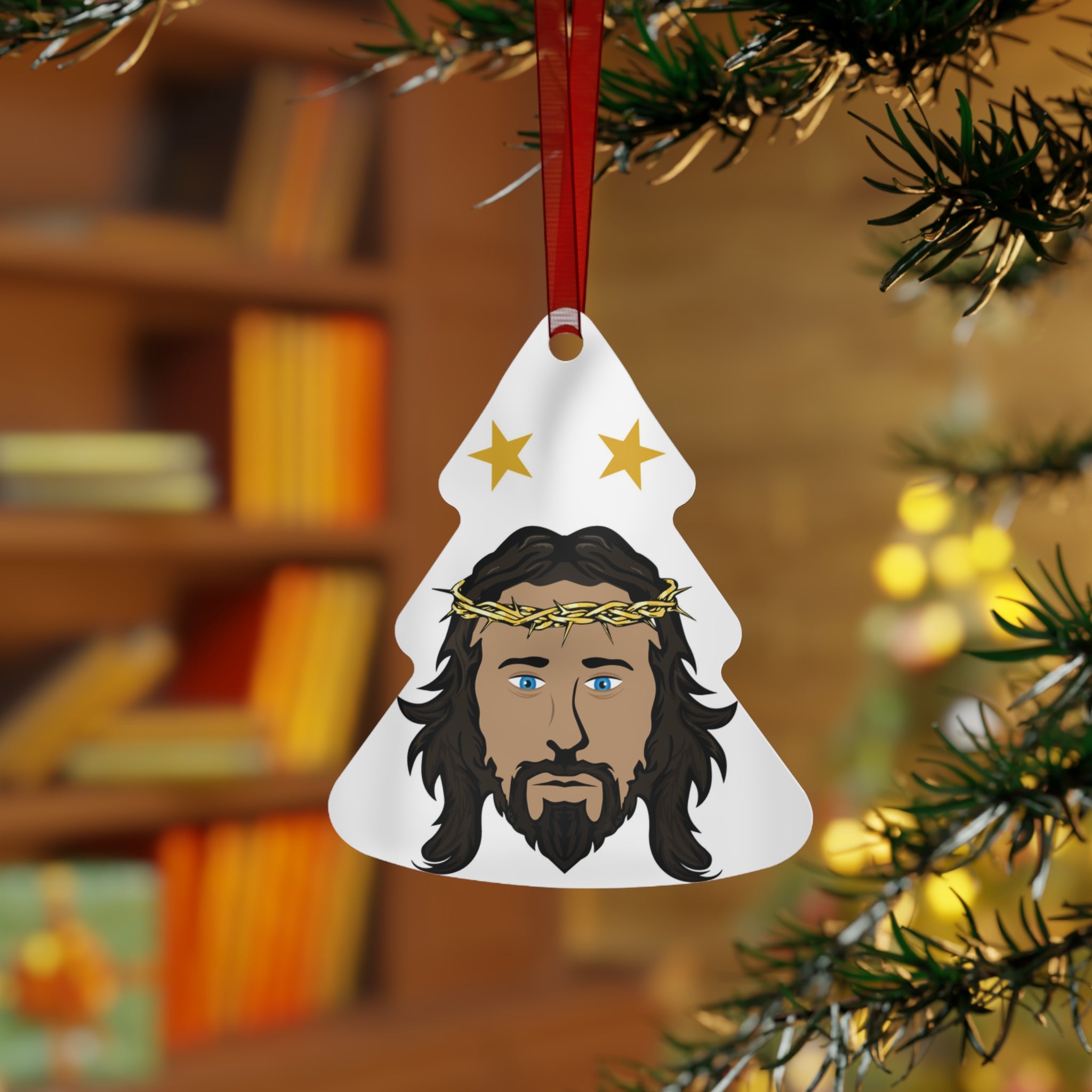 Jesus Face Metal Ornament