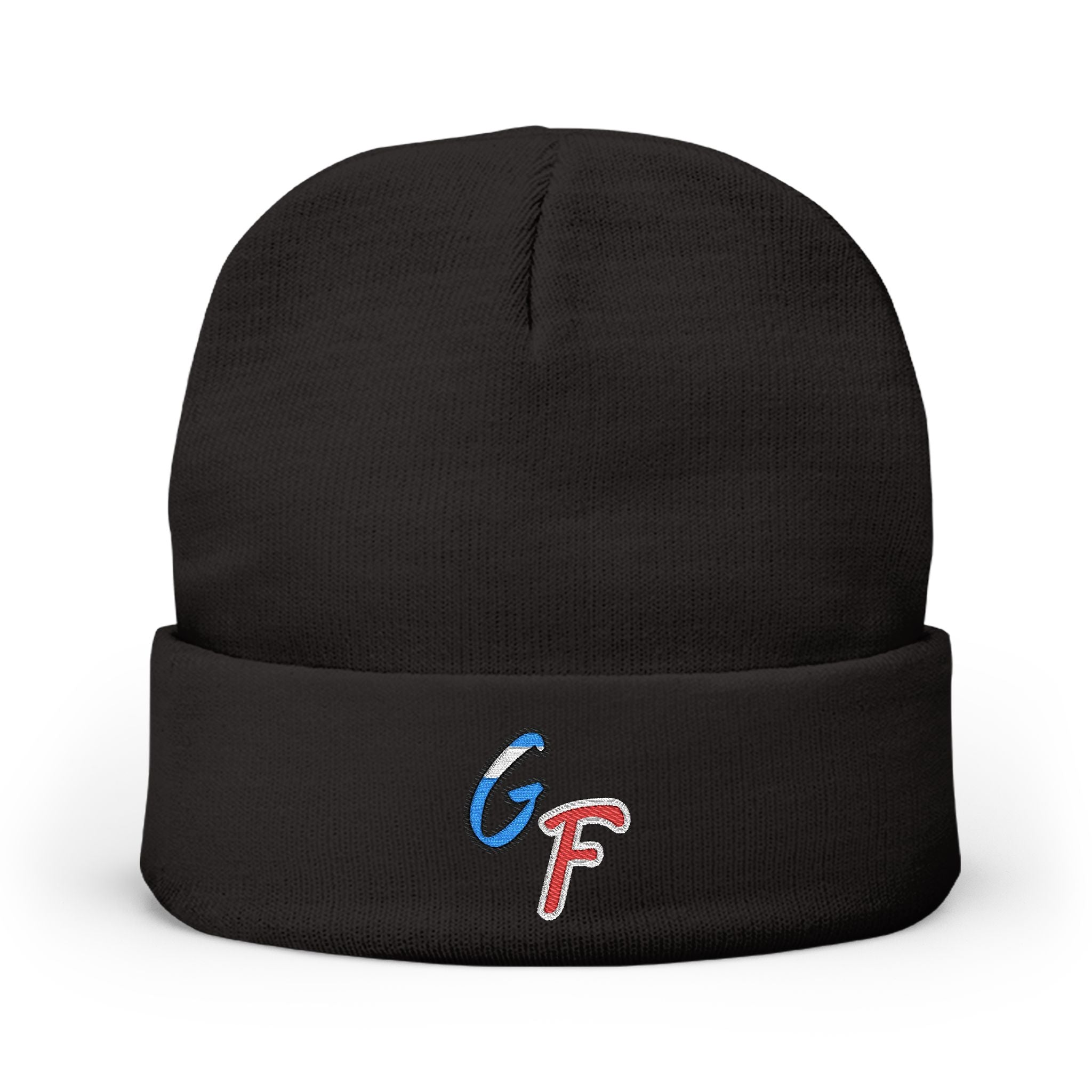 Embroidered 'GF' Knit Beanie