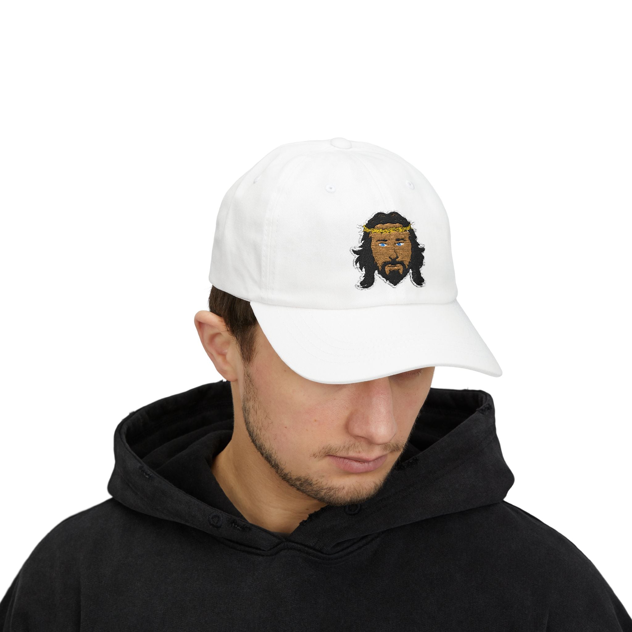 Jesus Face Dad Cap — Crown of Thorns Embroidered Baseball Hat