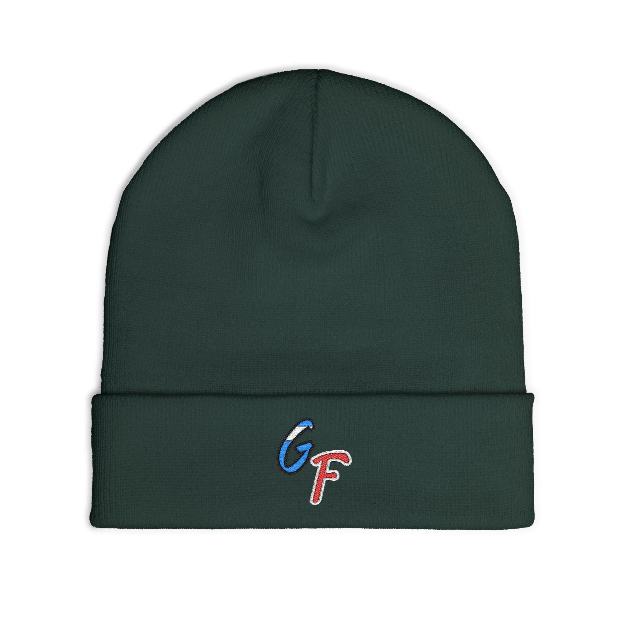 Embroidered 'GF' Knit Beanie