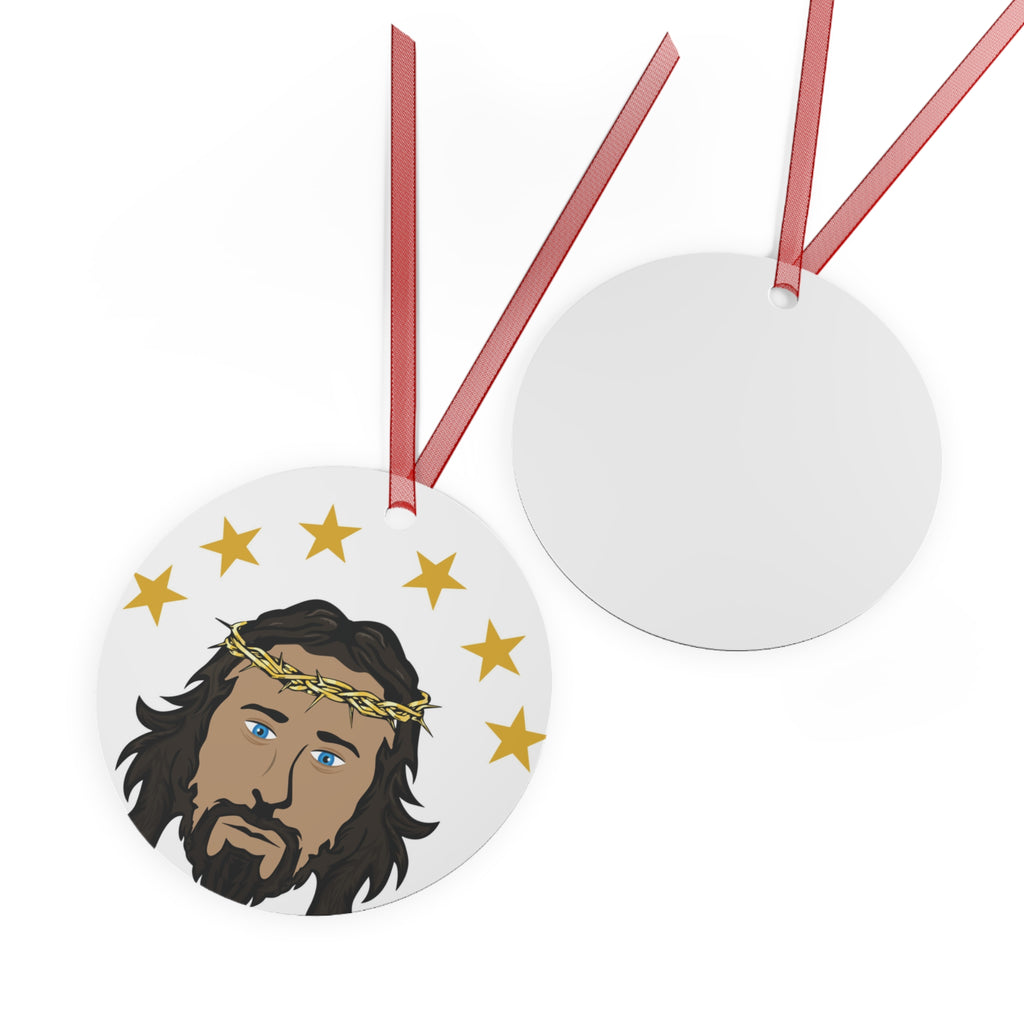 Jesus Face Metal Ornament