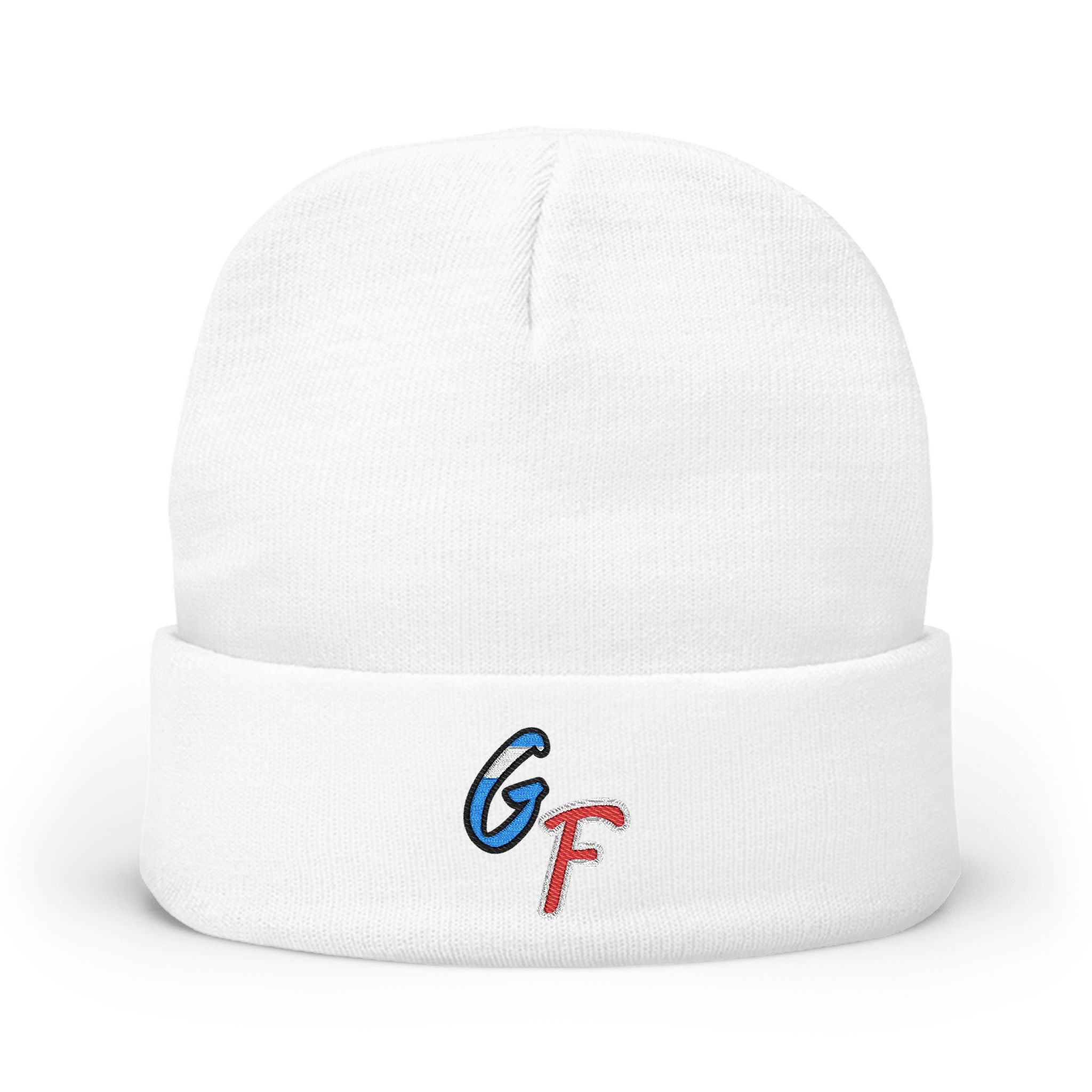 Embroidered 'GF' Knit Beanie