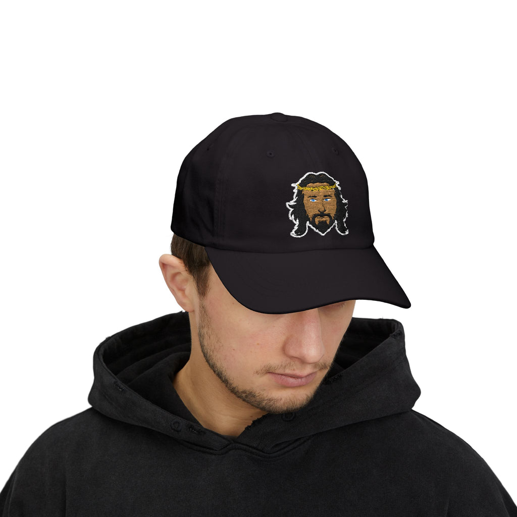 Jesus Face Dad Cap — Crown of Thorns Embroidered Baseball Hat