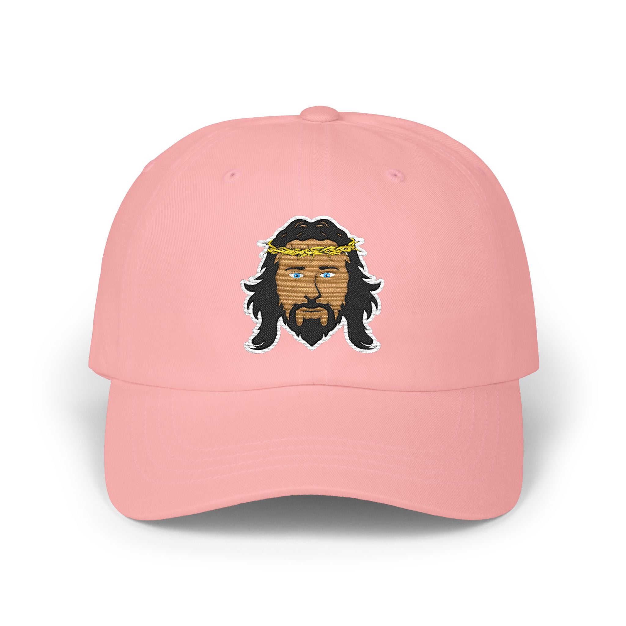 Jesus Face Dad Cap — Crown of Thorns Embroidered Baseball Hat