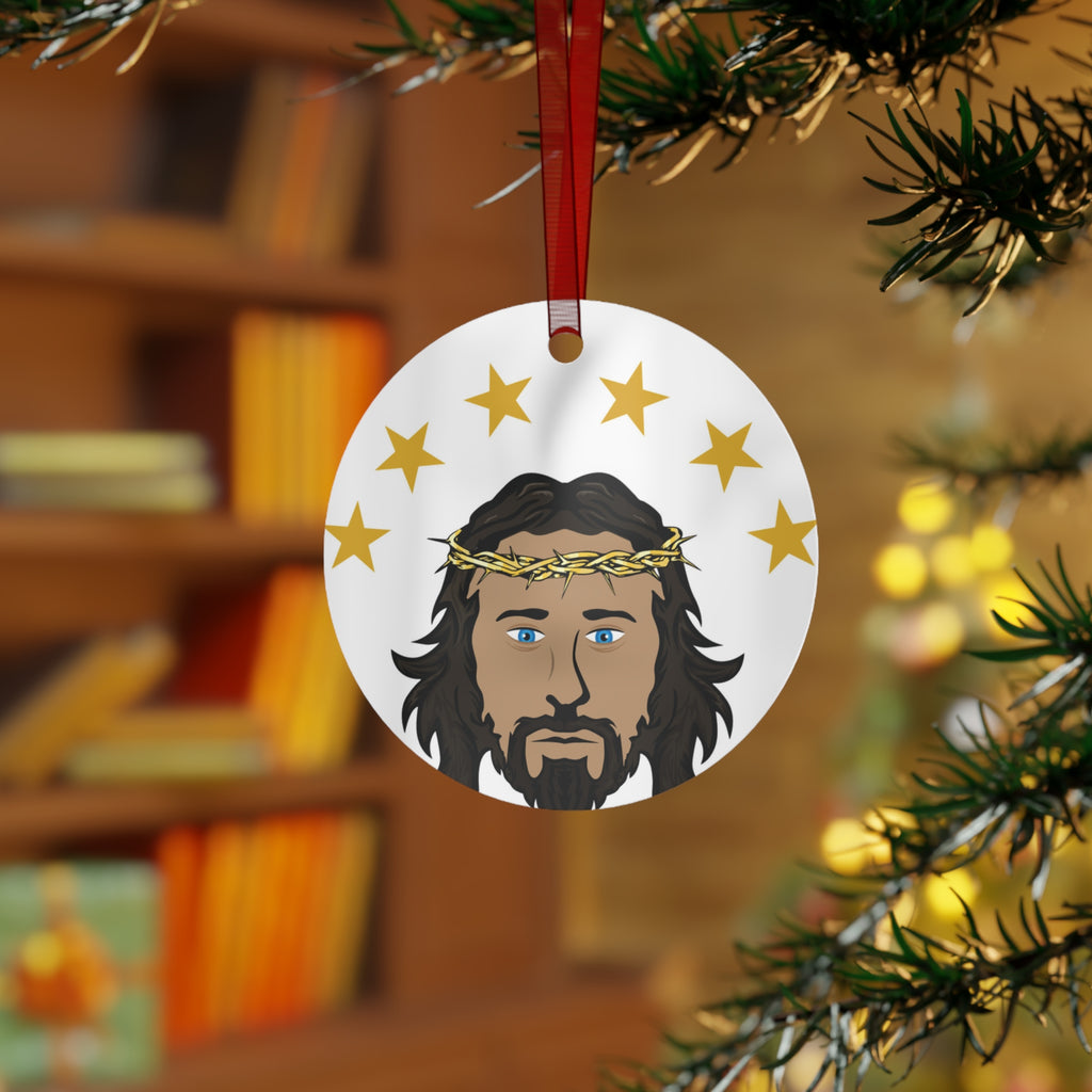 Jesus Face Metal Ornament