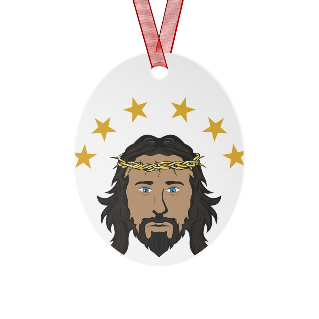 Jesus Face Metal Ornament