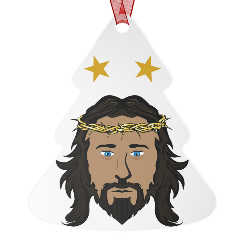 Jesus Face Metal Ornament