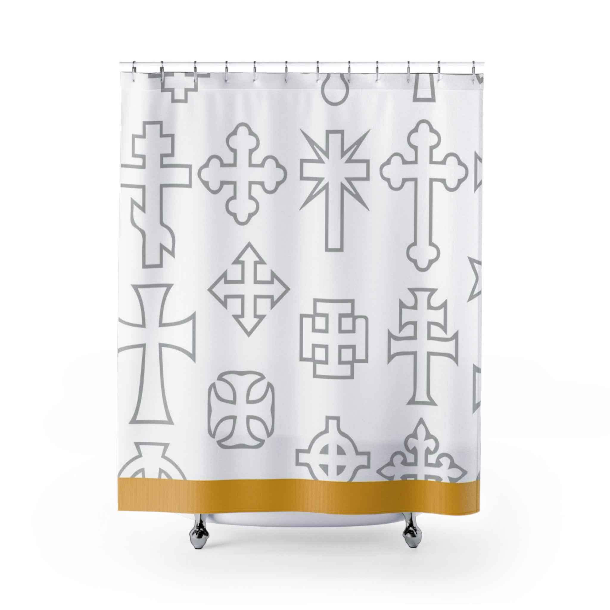 Cross Pattern Shower Curtain