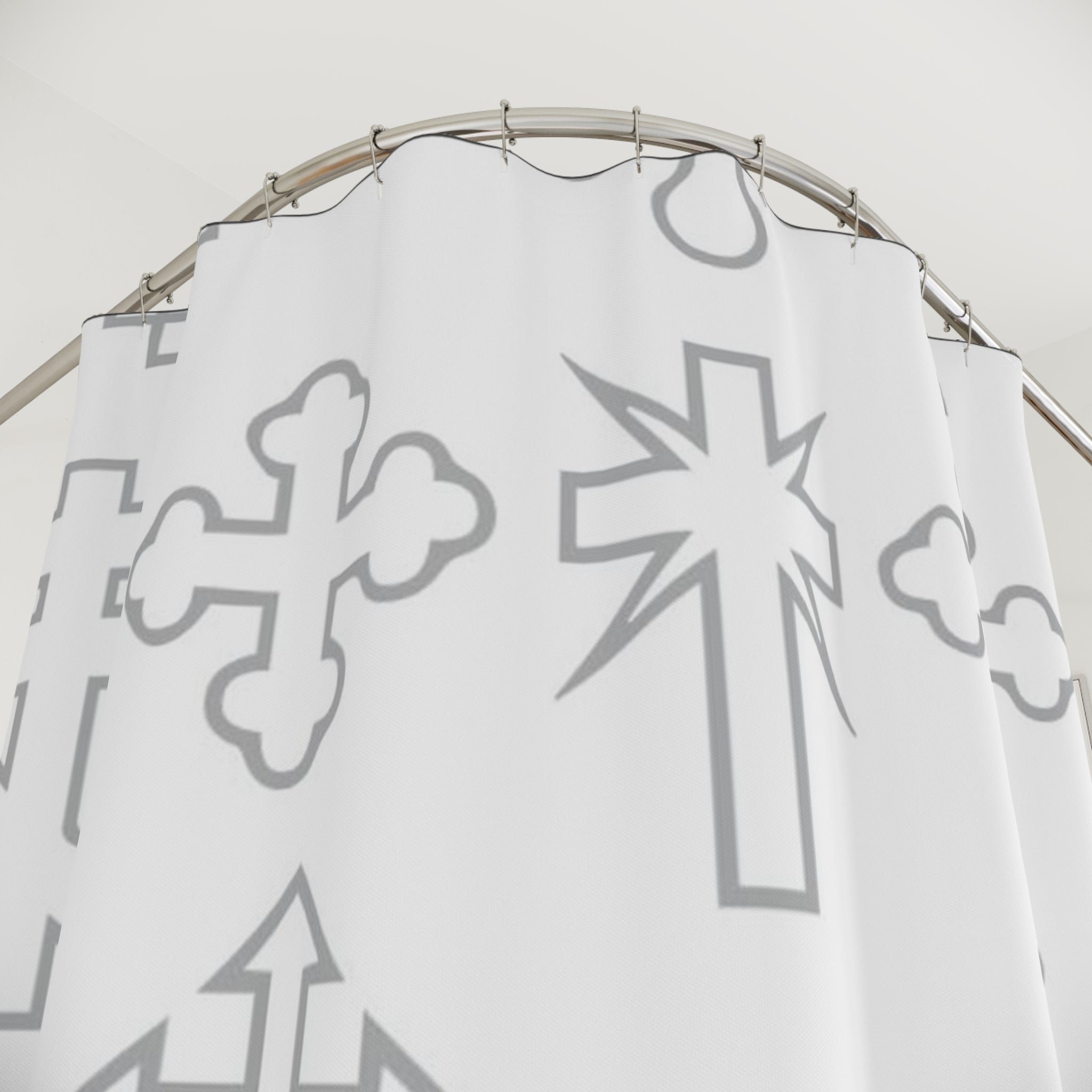 Cross Pattern Shower Curtain