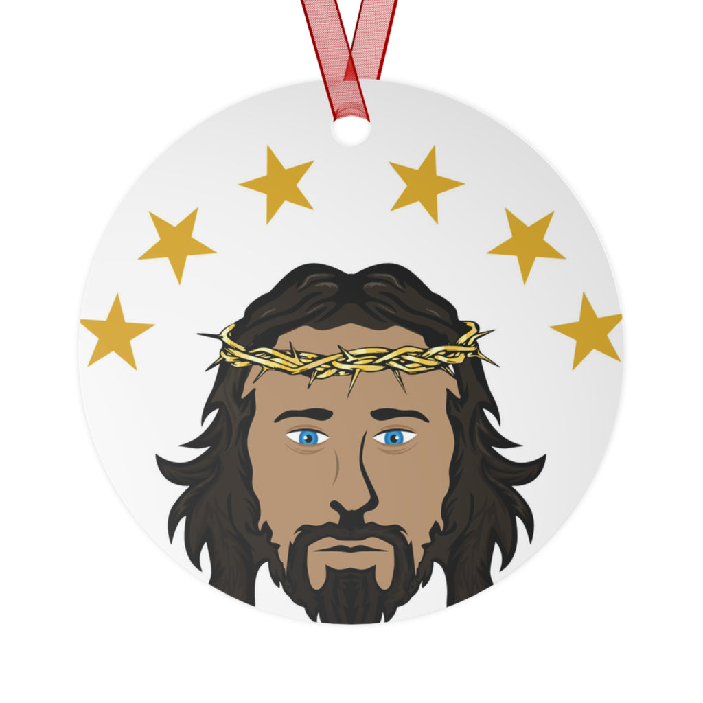 Jesus Face Metal Ornament